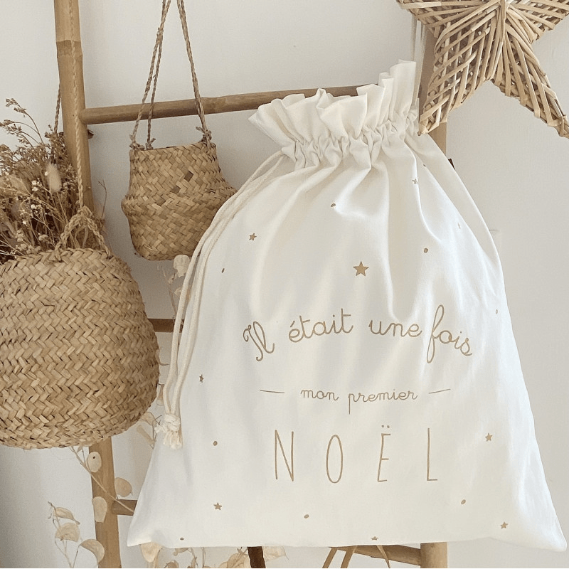 Baluchon de noël "mon premier noël" en coton