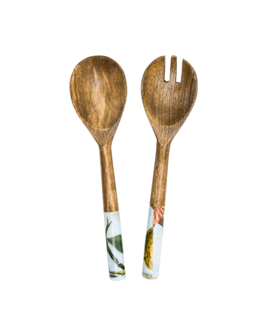 Couverts à salade en manguier lemon bird en bois