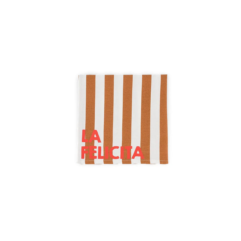 Lot de 2 serviettes - Josephine Rayures Pecan La felicita