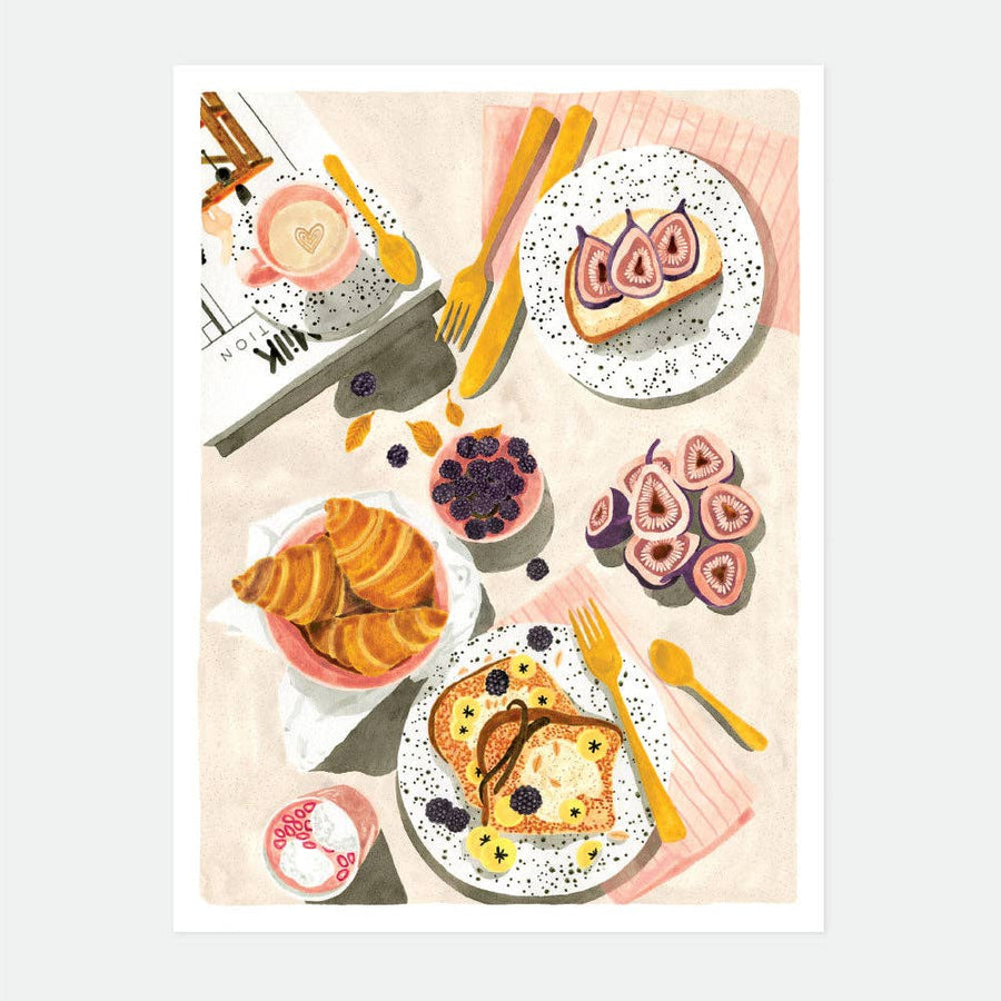 Affiche cuisine brunch colorée - Poster déco gourmand