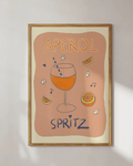 Affiche cuisine colorée apérol spritz – vibes estivales
