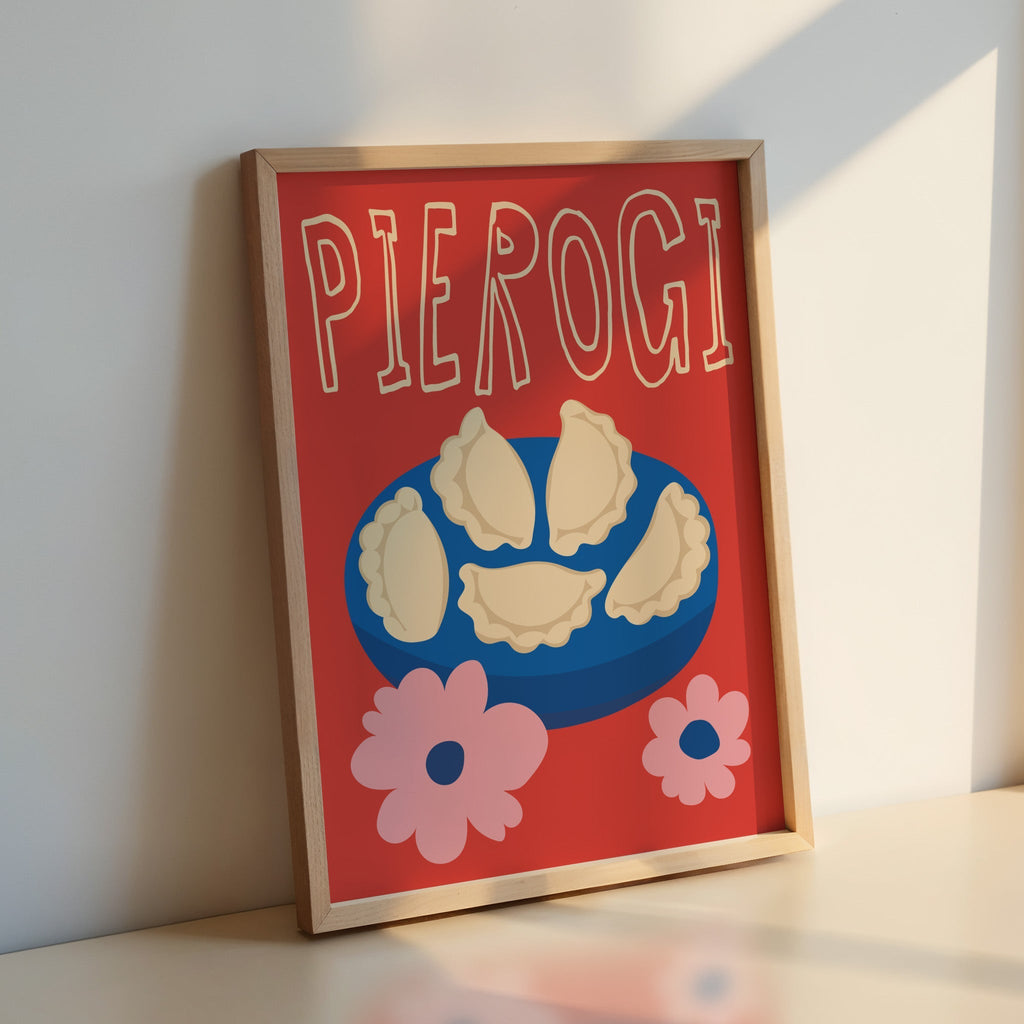 Affiche cuisine Pierogi colorée - Inouï