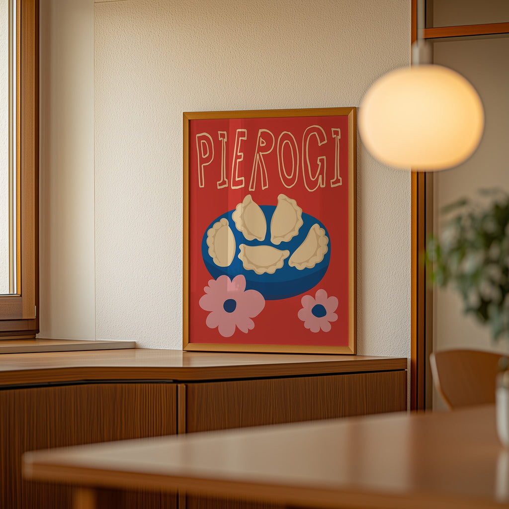 Affiche cuisine Pierogi colorée - Inouï