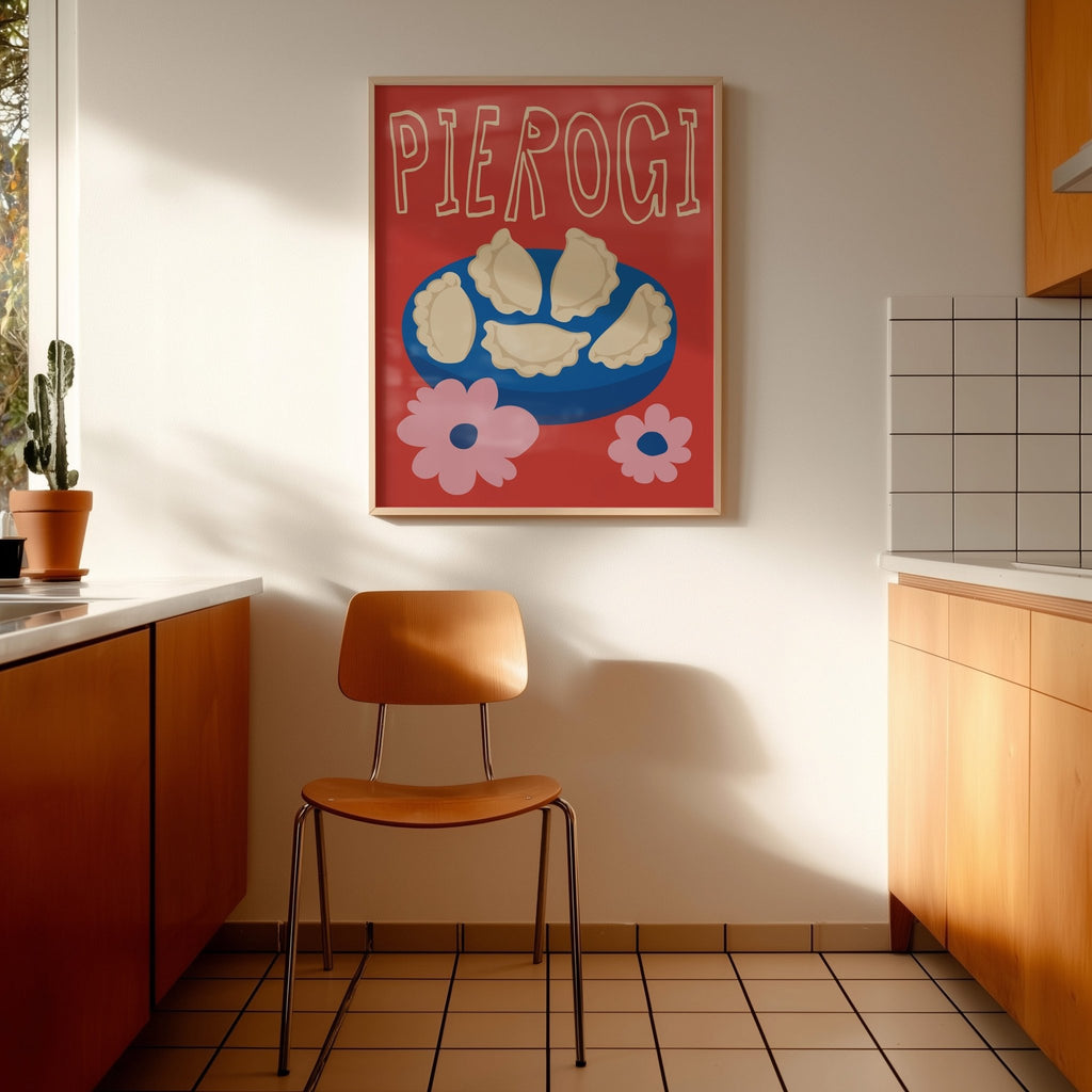 Affiche cuisine Pierogi colorée - Inouï