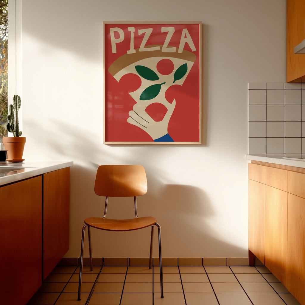 Affiche cuisine Pizza colorée - Inouï