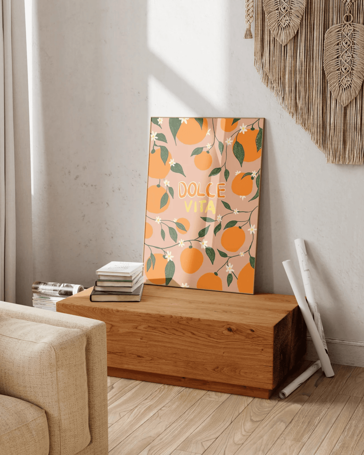 Affiche cuisine tendance la dolce vita – oranges & italie