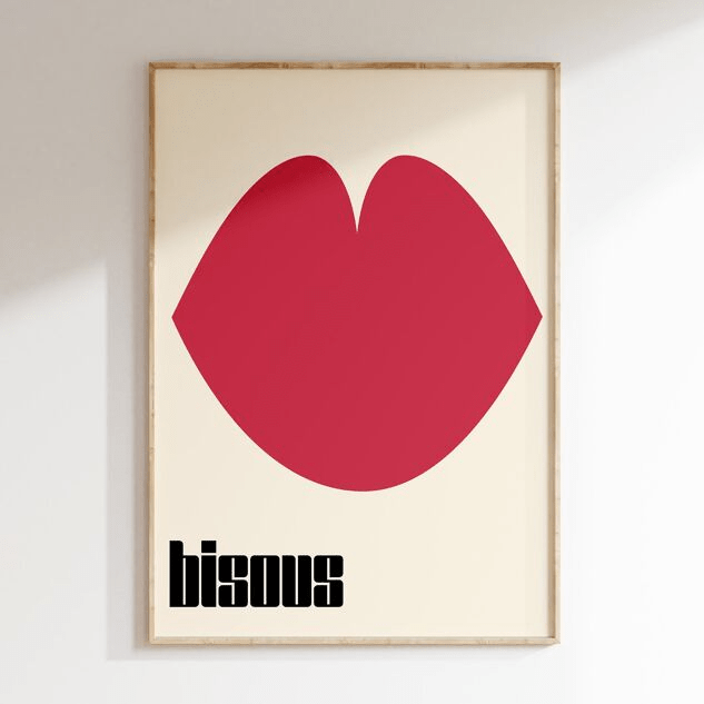 Affiche déco Bisous