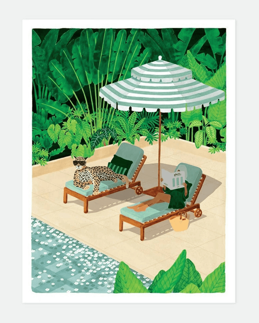 Affiche piscine et vacances - Poster déco été