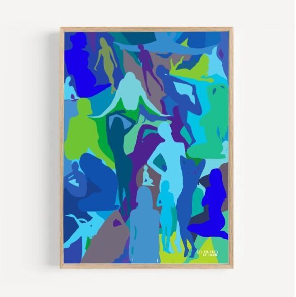 Affiche murale art moderne camougirl blue