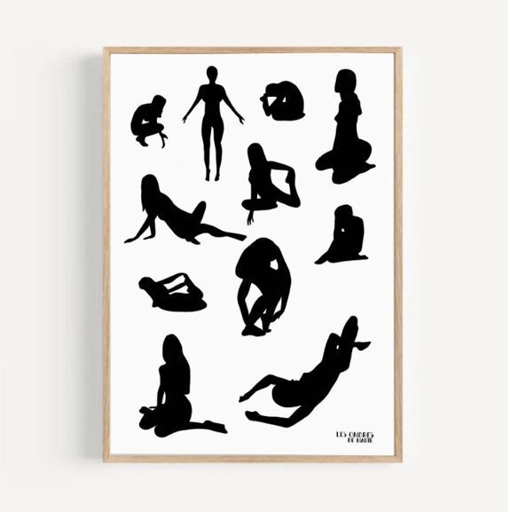 Affiche murale moderne noir & blanc ink