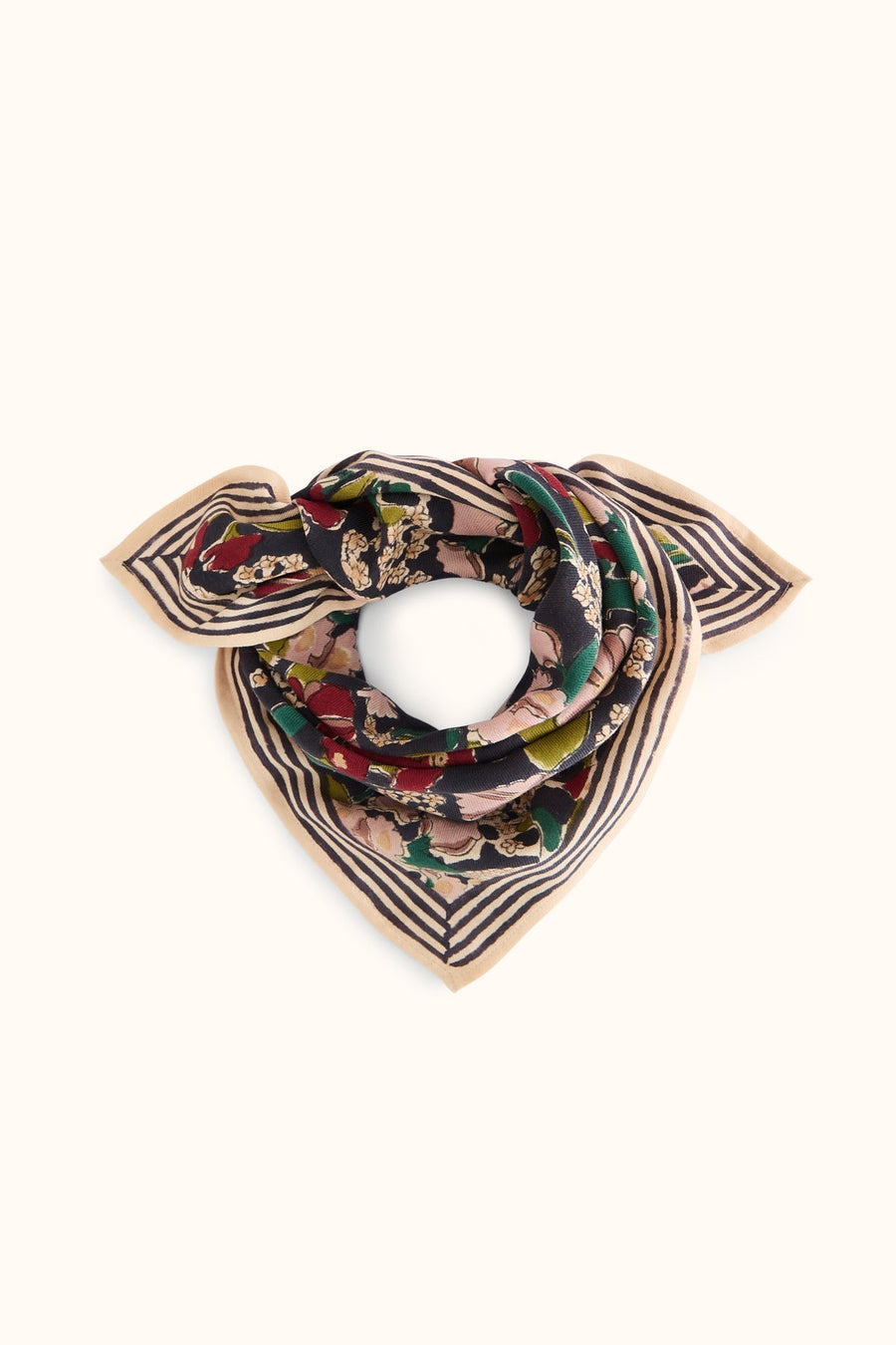 Petit foulard fleuri en coton Manika - September Taffeta