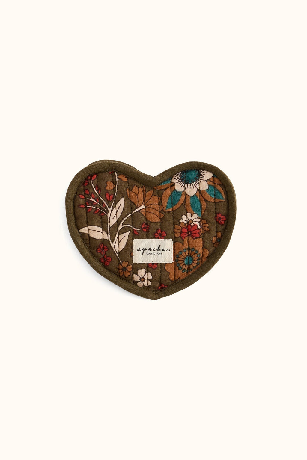Petite pochette cœur fleurie Jaanu – Bolero Fougère – Apaches Collections – vue 1