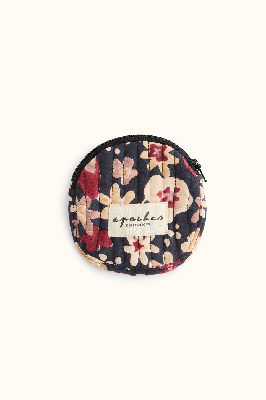 Petite pochette ronde fleurie Pari - Polly Coal