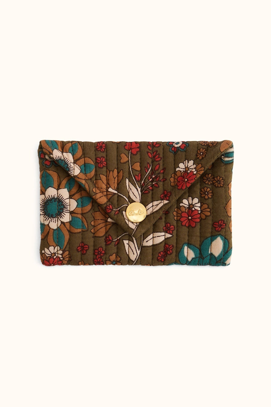 Pochette enveloppe fleurie Ravi - Bolero Fougère