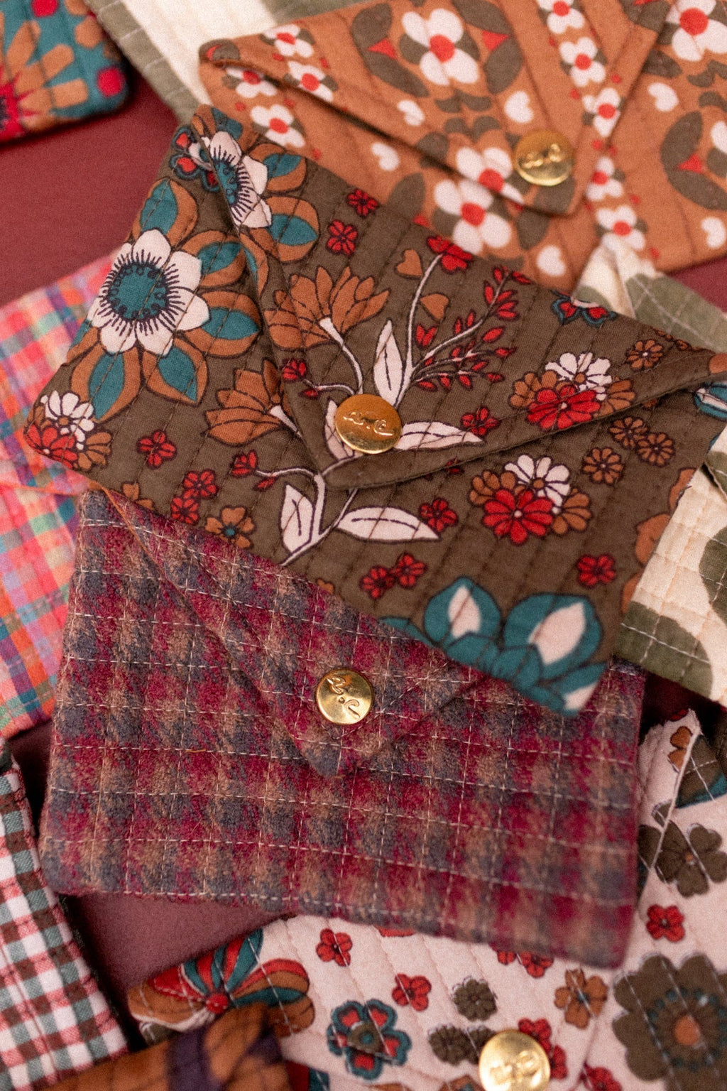Pochette enveloppe fleurie Ravi – Bolero Fougère – Apaches Collections – vue 2