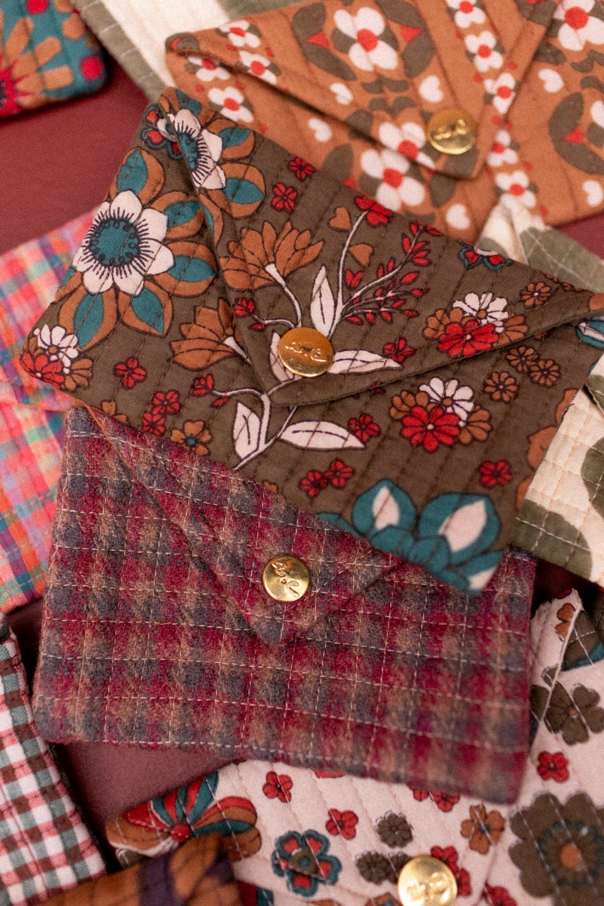 Pochette enveloppe fleurie Ravi – Bolero Fougère – Apaches Collections – vue 2