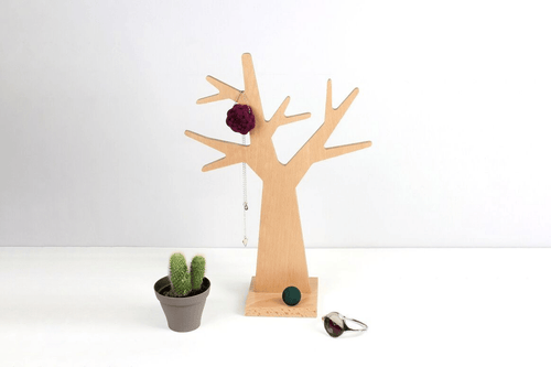 Arbre à bijoux en bois - reine mère