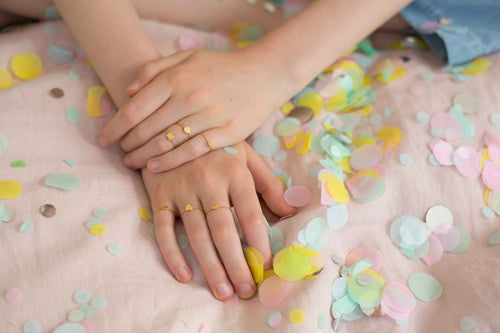 Bague enfant dorée lune ajustable - adorabili paris
