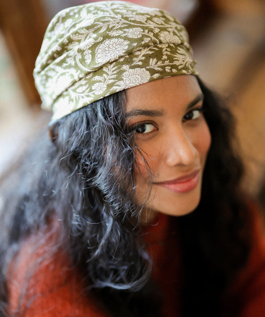 Foulard petit format Anjali Kaki