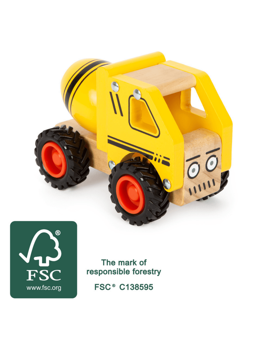Bétonnière en bois - camion chantier jouet pour enfant