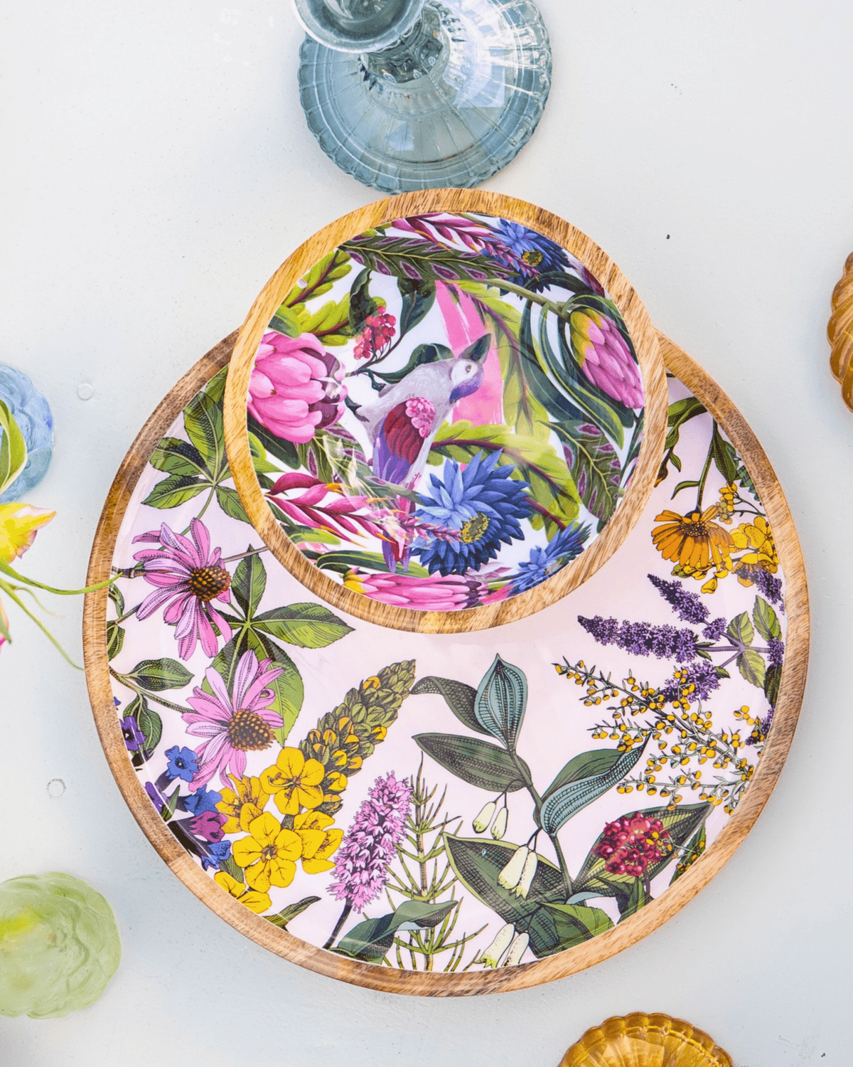 Bol en bois fleurs tropicales - by room