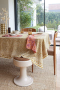 Nappe en coton block print Kamala Absynthe 170 x 300 cm - vue 1