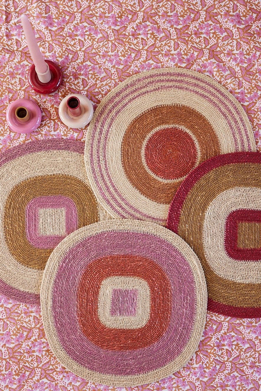 Nappe en coton block print Nalini Rose 170 x 300 cm - vue 8