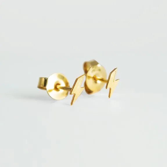 Boucles d’oreilles enfant éclairs doré - adorabili paris