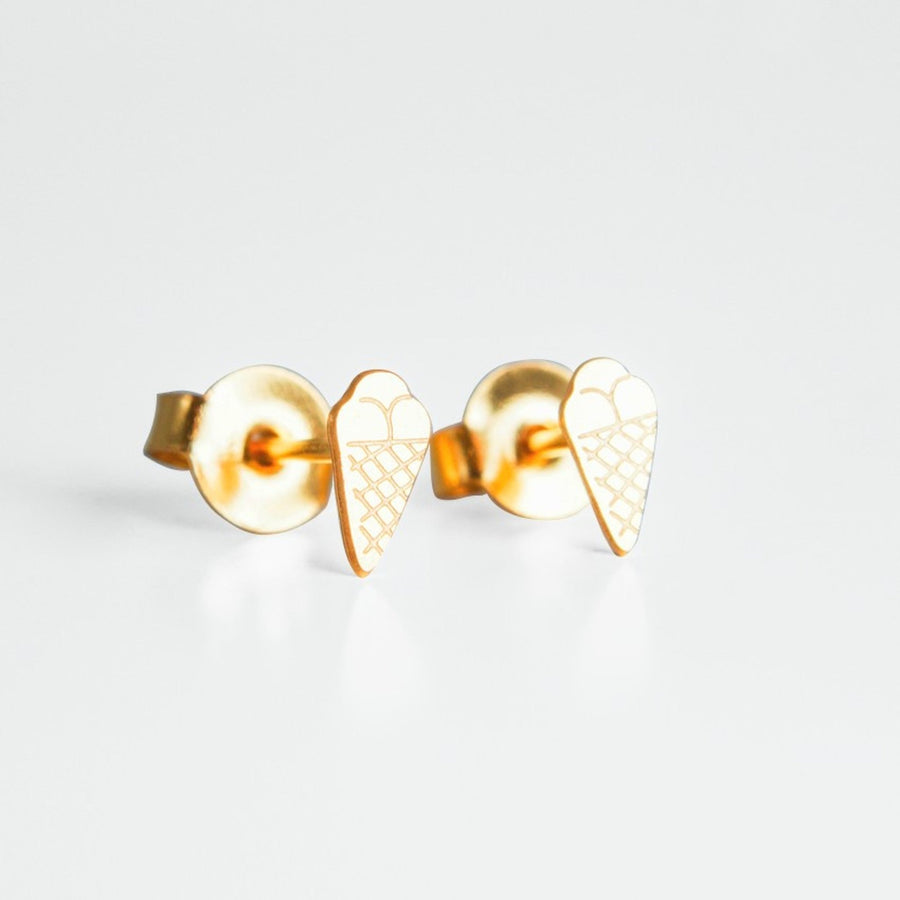 Boucles d’oreilles enfant glaces doré en laiton