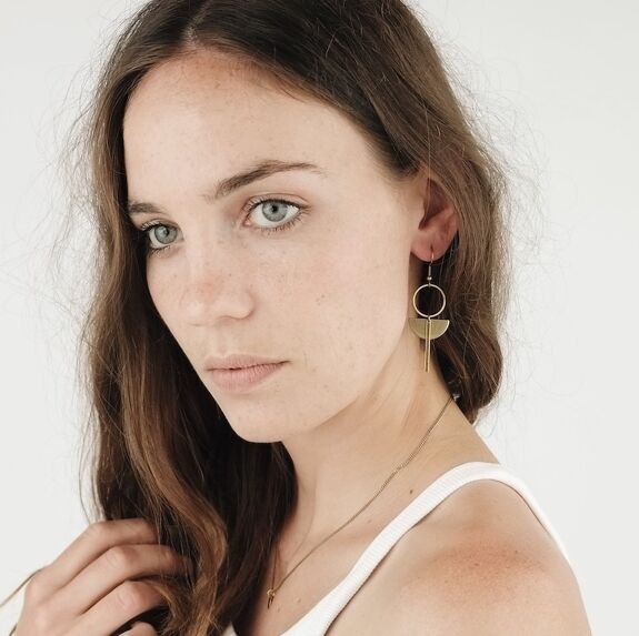 Boucles d'oreilles laiton "agathe" - brasscake