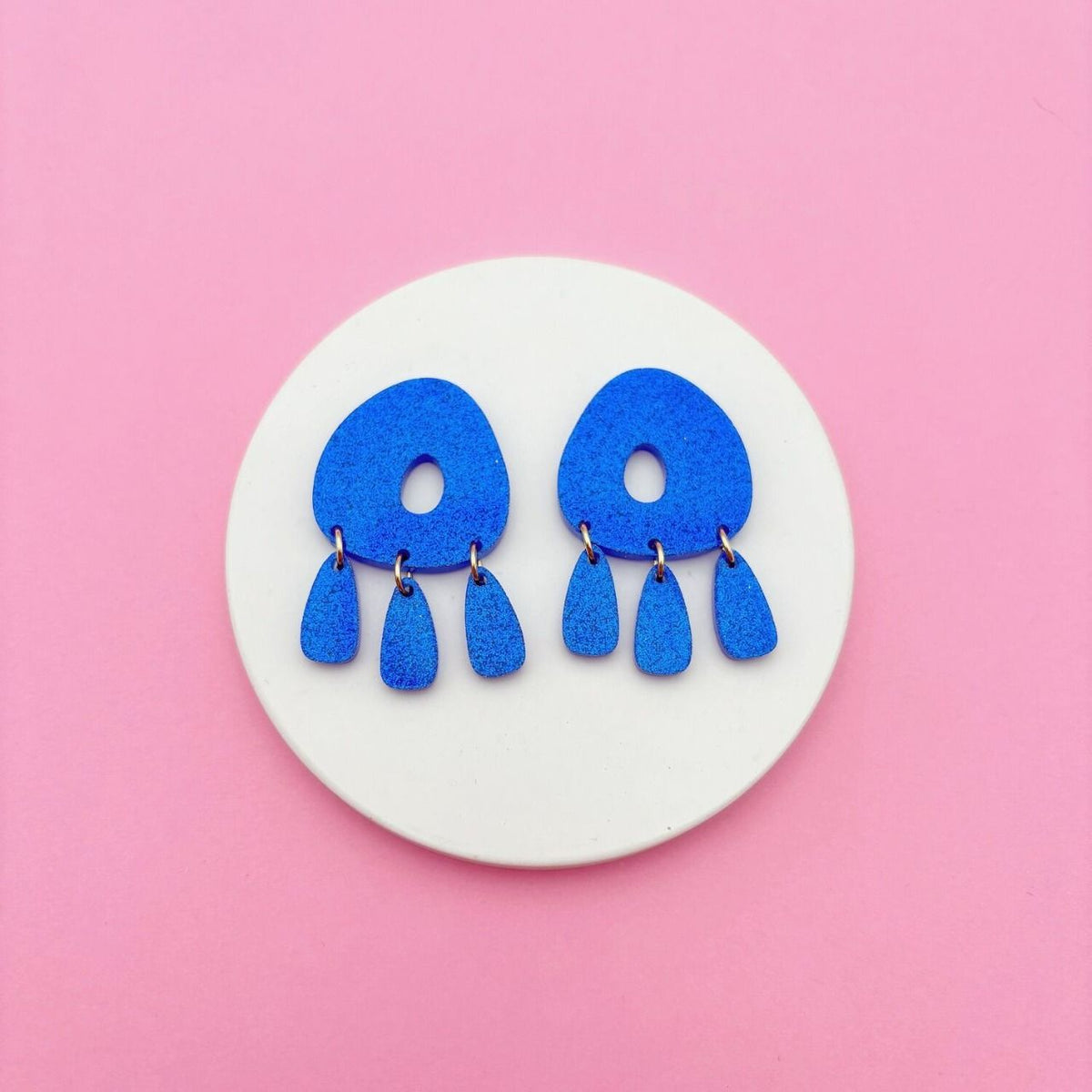 Boucles d'oreilles pendantes colorées "mariette" - studio annette