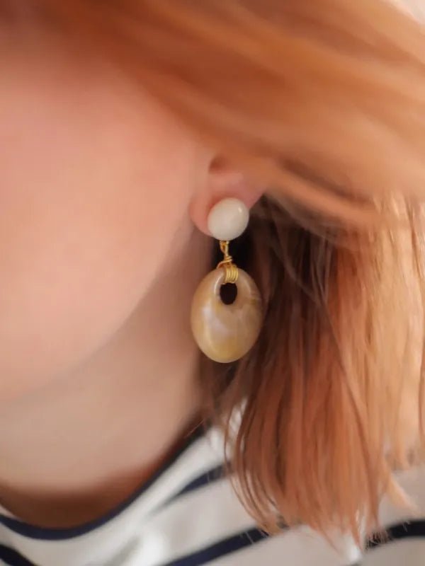 Boucles d'oreilles pendantes "ilda" - azeria création