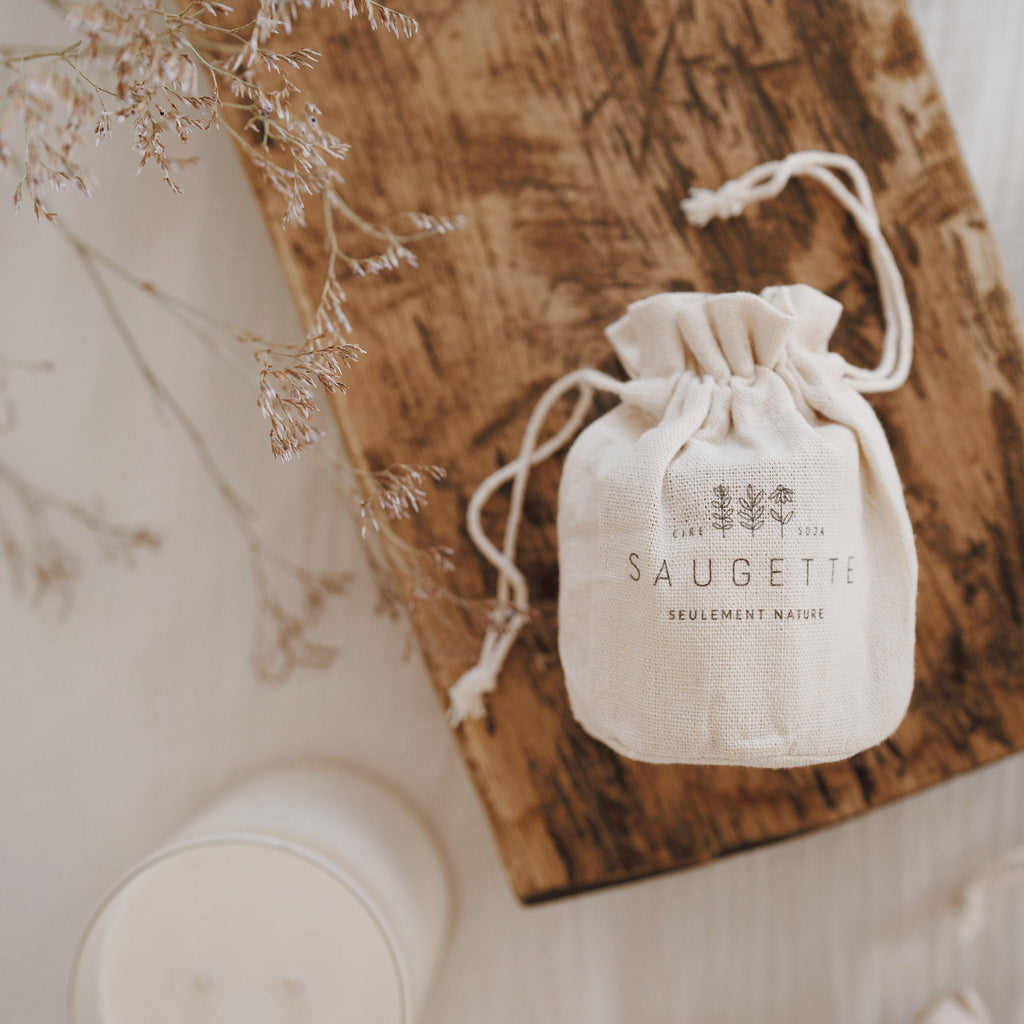 Bougie artisanale parfumée à la cire végétale - Fleur d'oranger