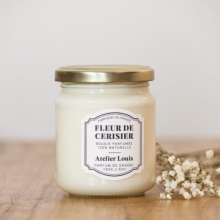 Bougie naturelle parfumée fleur de cerisier - atelier louis