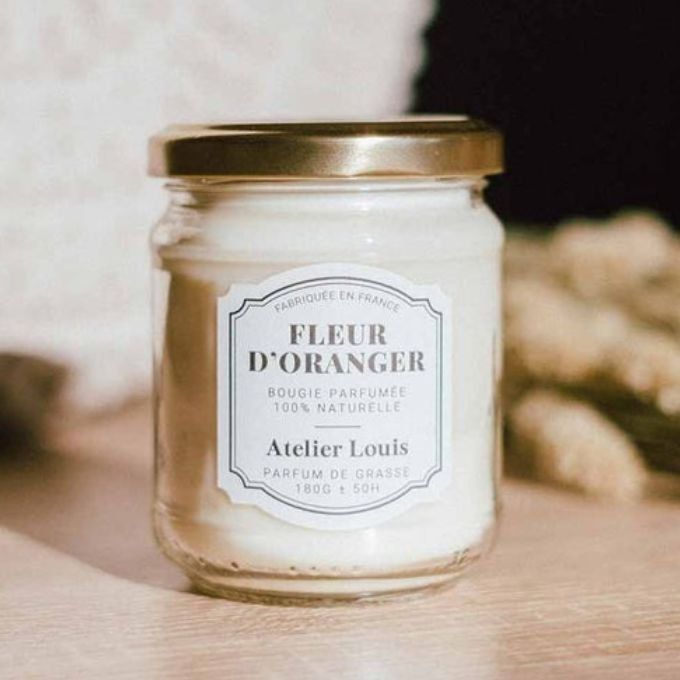 Bougie naturelle parfumée fleur d'oranger