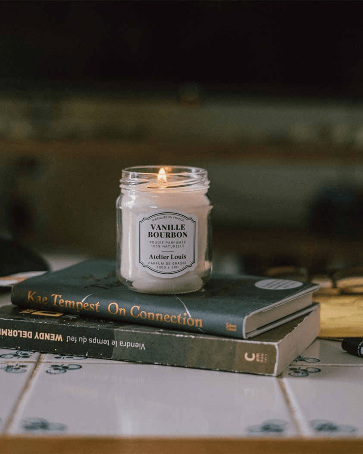 Bougie naturelle parfumée vanille bourbon - atelier louis