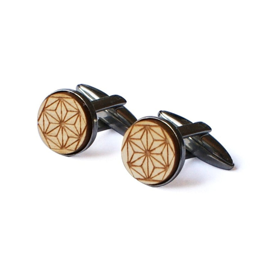 Boutons de manchette homme myster en bois