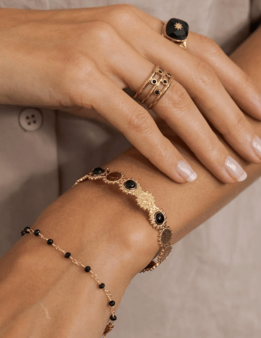 Bracelet perlé en verre