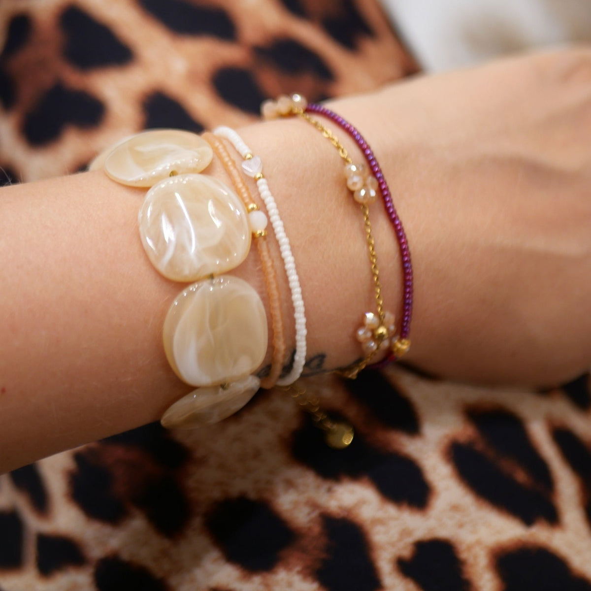Bracelet perles résine - azeria création