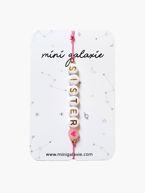 Bracelets cordon enfant "Sister" - mini galaxie