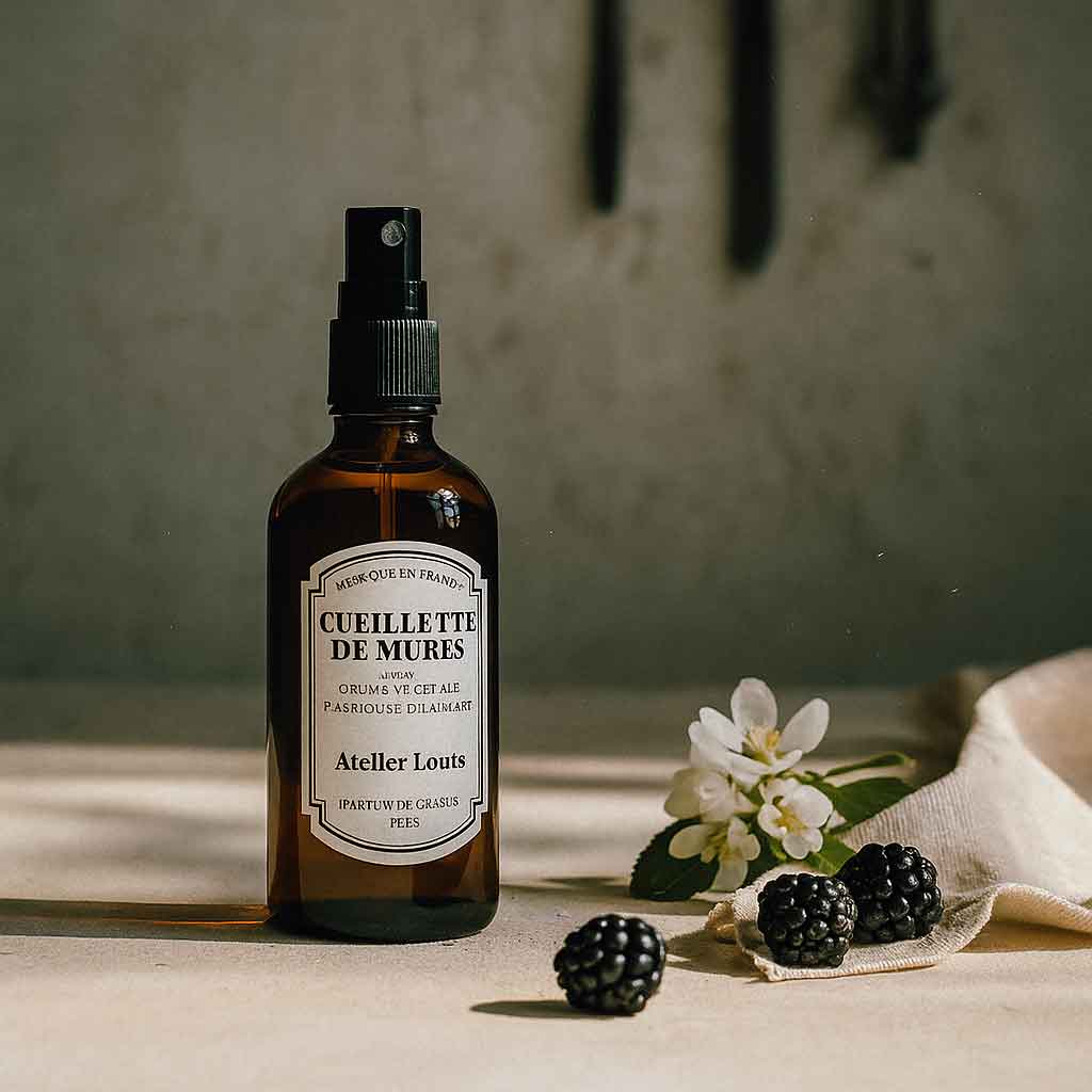 Brume végétale naturelle cueillette de mûres · atelier louis