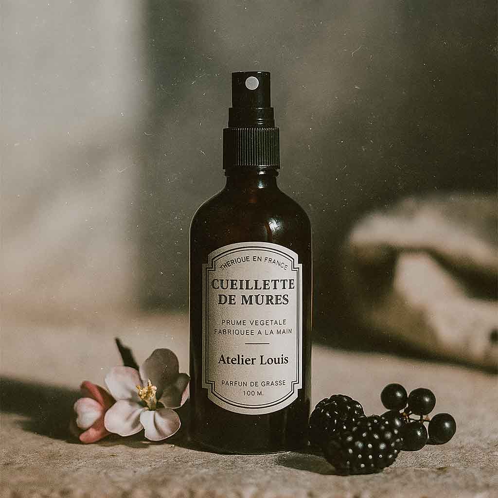 Brume végétale naturelle cueillette de mûres · atelier louis