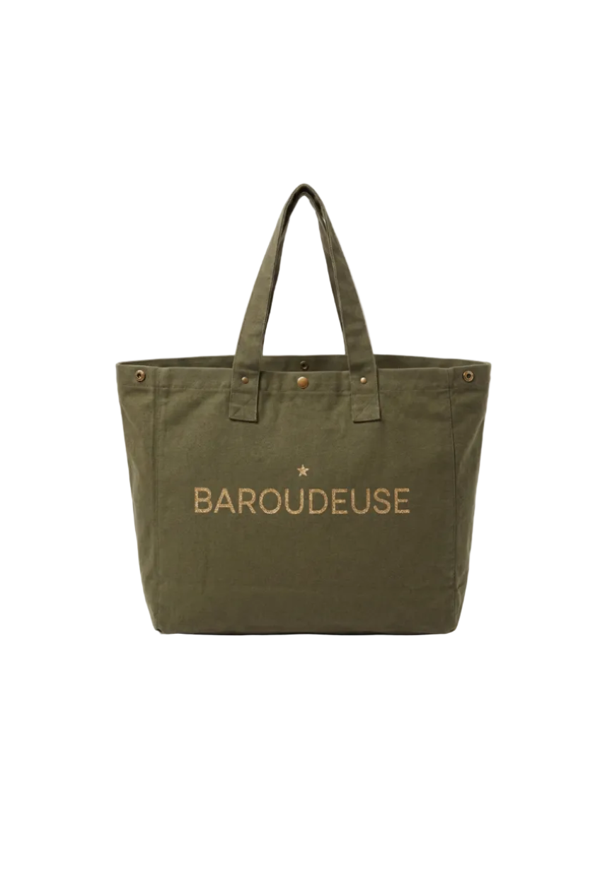 Cabas femme en toile vert forêt " Baroudeuse " - marcel et lily