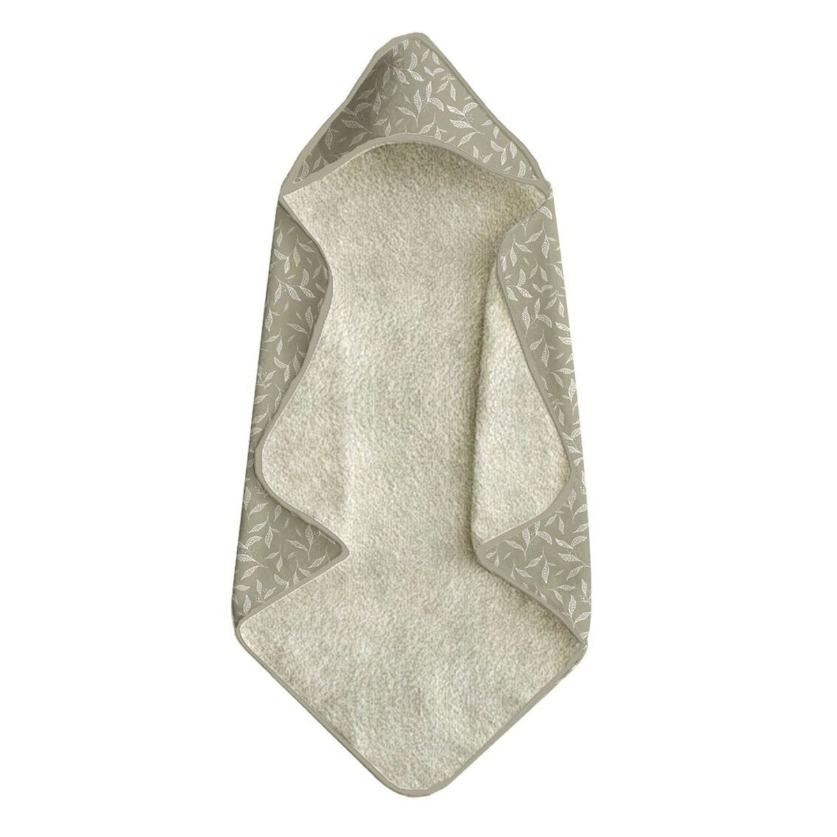 Cape de bain bébé en éponge motif leaves - zakuw