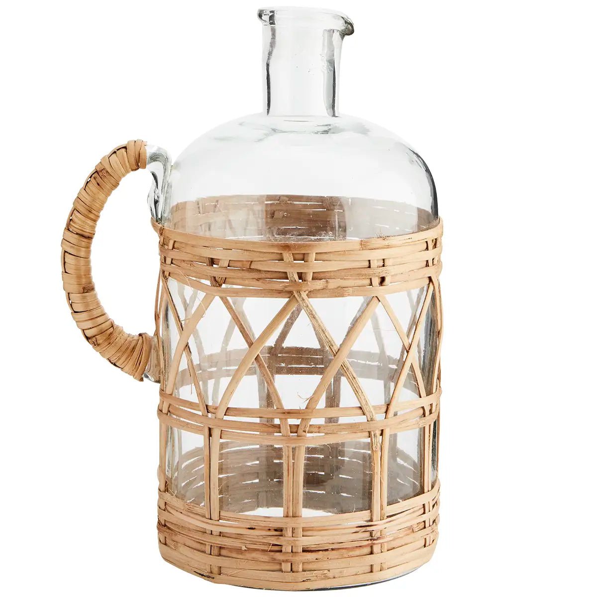 Carafe verre & bambou tressé - madam stoltz