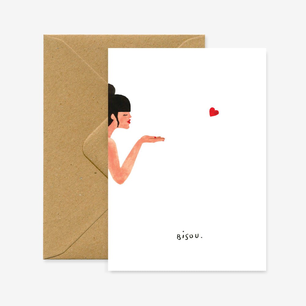 Carte de voeux Bisou - all the ways to say