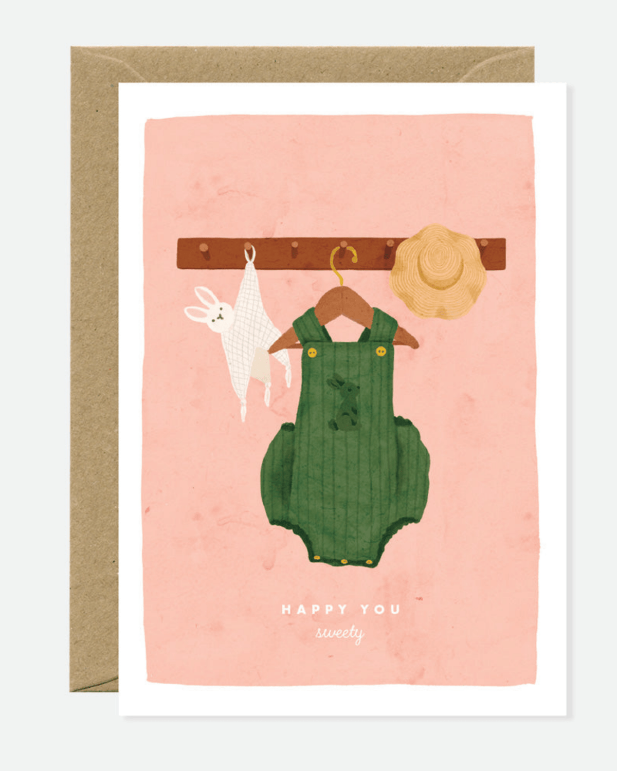 Carte de vœux naissance happy you – sweety rabbit all the ways to say