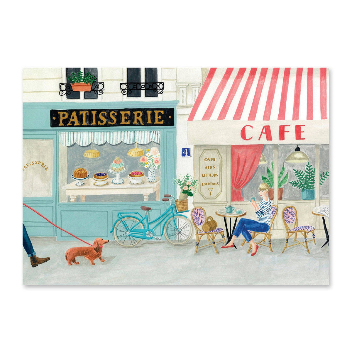 Carte postale Café français - Mélanie Voituriez