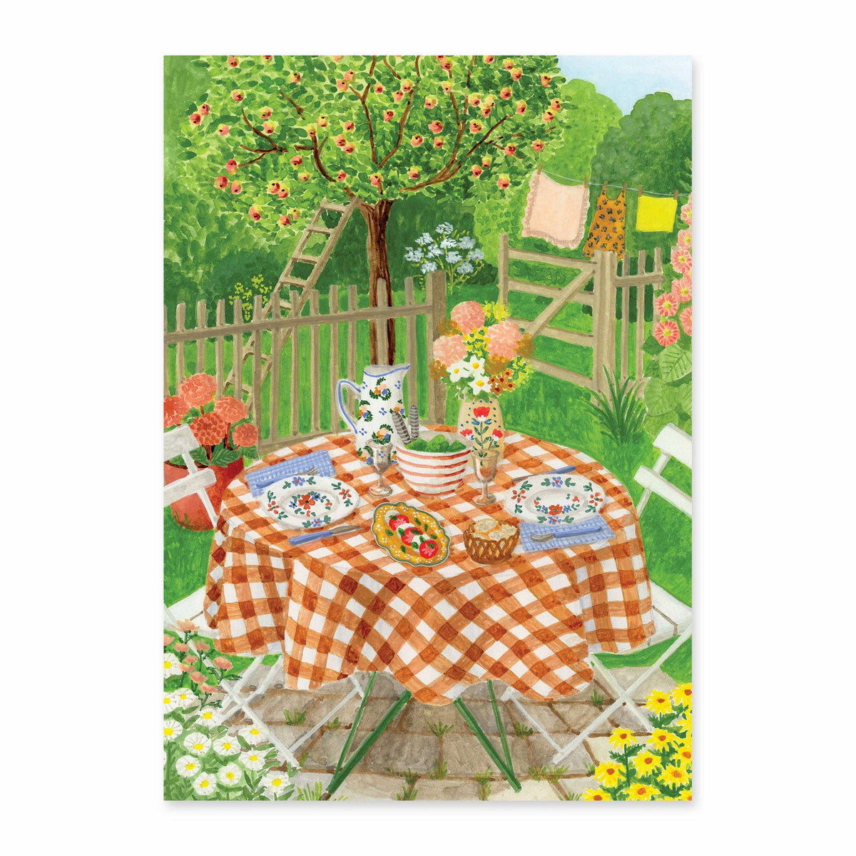 Carte postale Déjeuner au jardin - Mélanie Voituriez