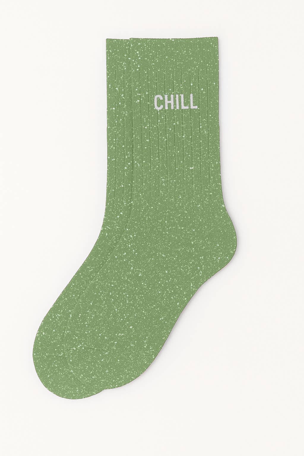 Chaussettes à paillettes "Chill" - Vert amande